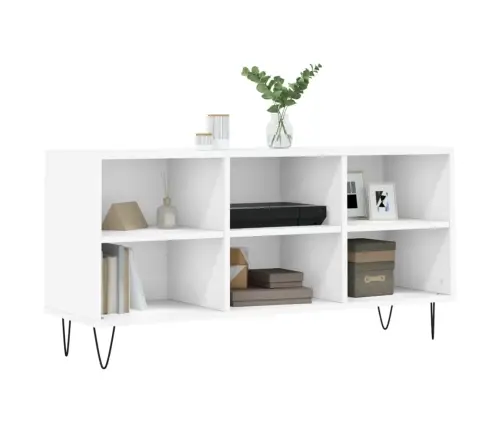 Tv Plauktiņš, Balts, 103,5X30X50 Cm, Inženierijas Koks Vidaxl