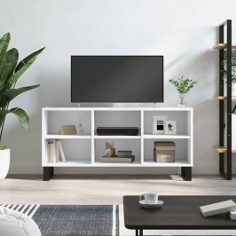 Tv Plauktiņš, Balts, 103,5X30X50 Cm, Inženierijas Koks Vidaxl