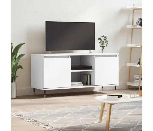 Tv Skapītis, Balts, 104X35X50 Cm, Inženierijas Koks Vidaxl