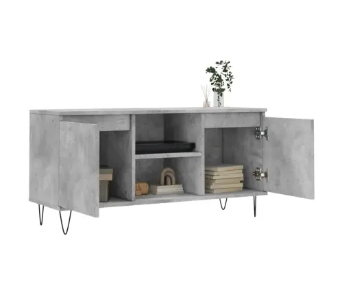 Tv Skapītis, Betona Pelēks, 104X35X50 Cm, Inženierijas Koks Vidaxl