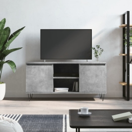 Tv Skapītis, Betona Pelēks, 104X35X50 Cm, Inženierijas Koks Vidaxl