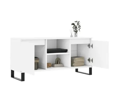 Tv Skapītis, Balts, 104X35X50 Cm, Inženierijas Koks Vidaxl