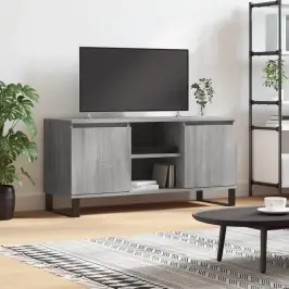Tv Skapītis, Pelēcīgs, 104X35X50 Cm, Inženierijas Koks Vidaxl