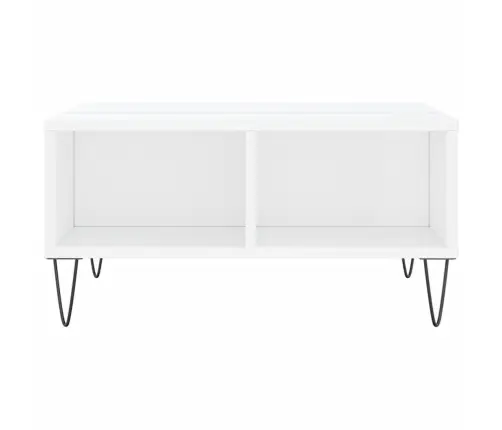 Kohvilaud, Kõrgläikega Valge, 60 X 60 X 30 cm Tehispuit