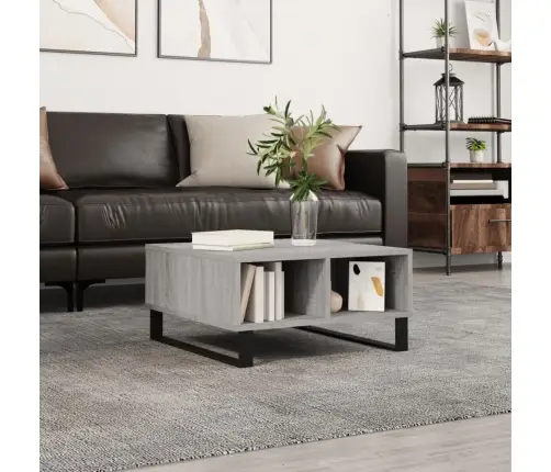 Kafijas Galdiņš, Pelēks, 60X60X30 Cm, Inženierijas Koks Vidaxl