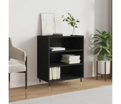 Plaukts, Melns, 57X35X70 Cm, Inženierijas Koks Vidaxl