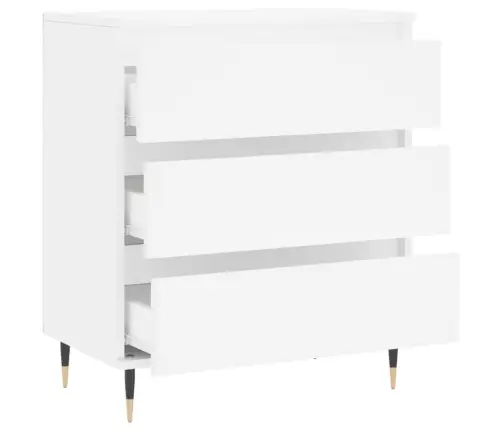 Šoninė Spintelė, Baltos Spalvos, 60X35X70cm Apdirbta Mediena