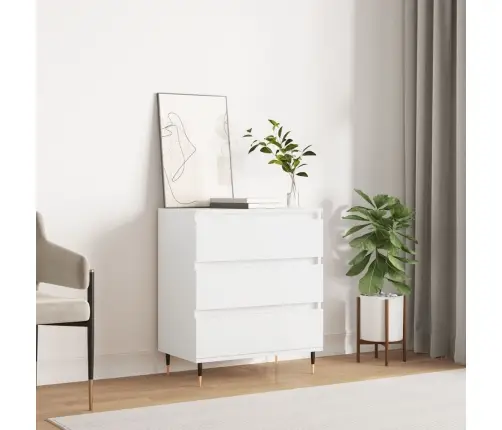 Šoninė Spintelė, Baltos Spalvos, 60X35X70cm Apdirbta Mediena