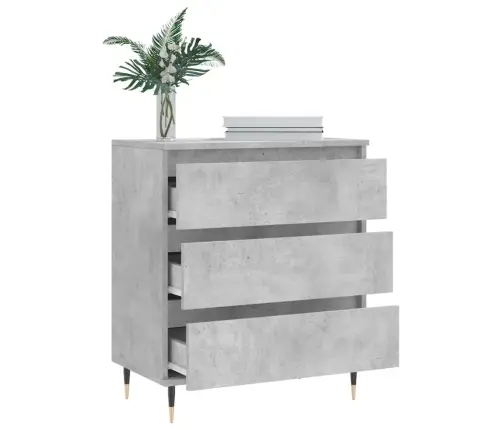 Plaukts, Betona Pelēks, 60X35X70 Cm, Inženierijas Koks Vidaxl