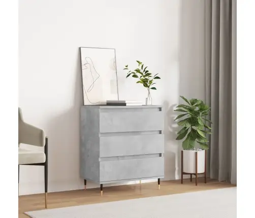 Plaukts, Betona Pelēks, 60X35X70 Cm, Inženierijas Koks Vidaxl