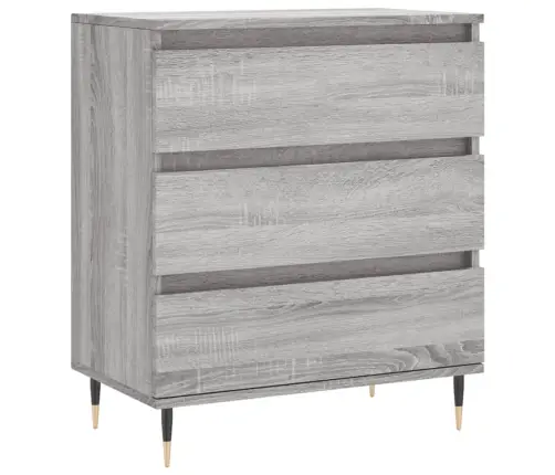 Kumode, Pelēka Ozolkoka, 60X35X70 Cm, Inženierijas Koks Vidaxl