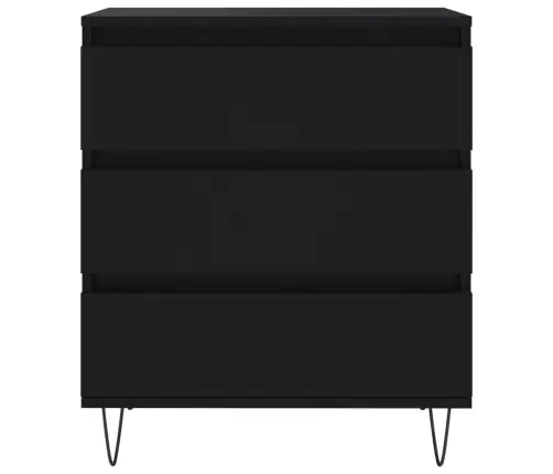 Šoninė Spintelė, Juodos Spalvos, 60X35X70cm Apdirbta Mediena