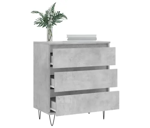 Šoninė Spintelė, Betono Pilka, 60X35X70cm Apdirbta Mediena