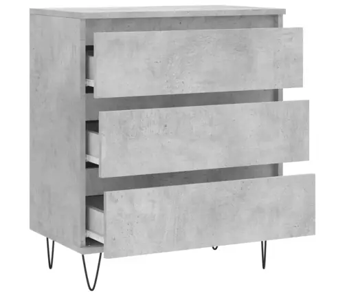 Šoninė Spintelė, Betono Pilka, 60X35X70cm Apdirbta Mediena