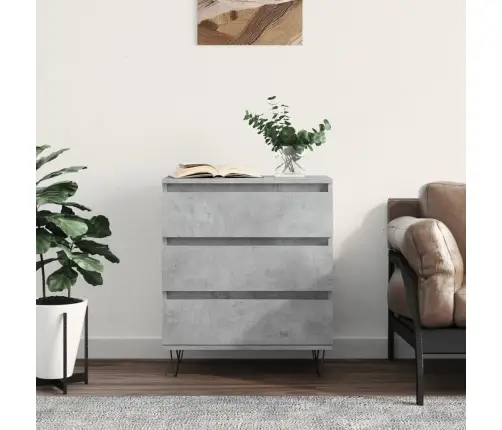 Šoninė Spintelė, Betono Pilka, 60X35X70cm Apdirbta Mediena