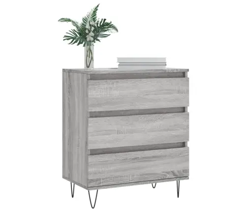 Kumode, Pelēka Ozolkoka, 60X35X70 Cm, Inženierijas Koks Vidaxl