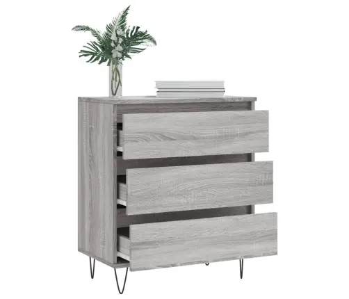 Kumode, Pelēka Ozolkoka, 60X35X70 Cm, Inženierijas Koks Vidaxl
