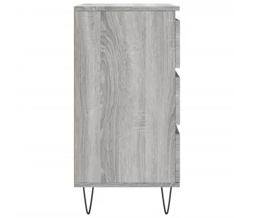 Kumode, Pelēka Ozolkoka, 60X35X70 Cm, Inženierijas Koks Vidaxl
