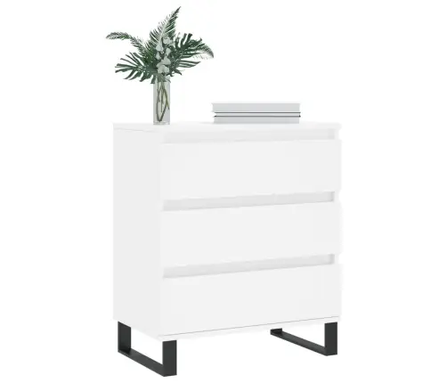 Kumode, Balta, 60X35X70 Cm, Inženierijas Koks Vidaxl