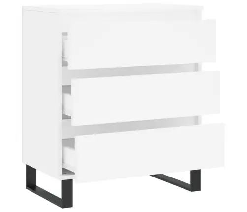 Kumode, Balta, 60X35X70 Cm, Inženierijas Koks Vidaxl