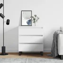 Kumode, Balta, 60X35X70 Cm, Inženierijas Koks Vidaxl