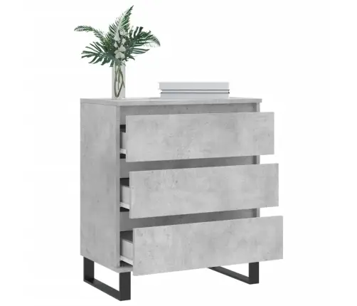 Plaukts, Betona Pelēks, 60X35X70 Cm, Inženierijas Koks Vidaxl