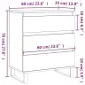 Kumode, Pelēka Ozolkoka, 60X35X70 Cm, Inženierijas Koks Vidaxl Kumode, Pelēka Ozolkoka, 60X35X70 Cm, Inženierijas Koks Vidaxl