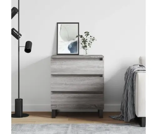 Kumode, Pelēka Ozolkoka, 60X35X70 Cm, Inženierijas Koks Vidaxl Kumode, Pelēka Ozolkoka, 60X35X70 Cm, Inženierijas Koks Vidaxl