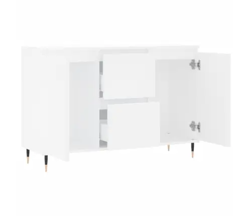 Kumode, Balta, 104X35X70 Cm, Inženierijas Koks Vidaxl