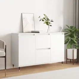 Kumode, Balta, 101,5X35X70 Cm, Inženierijas Koks Vidaxl