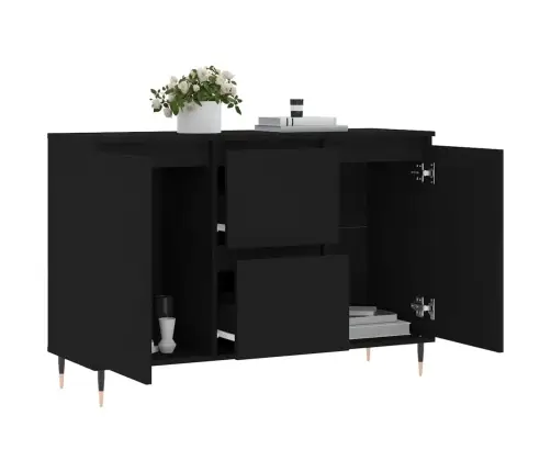 Puhvetkapp, Must, 101,5 X 35 X 70 cm Tehispuit