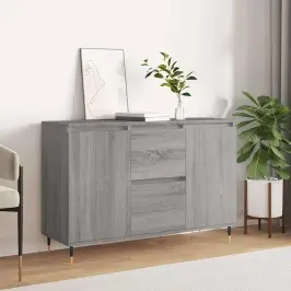 Šoninė Spintelė, Pilka Ąžuolo, 101,5X35X70cm Apdirbta Mediena
