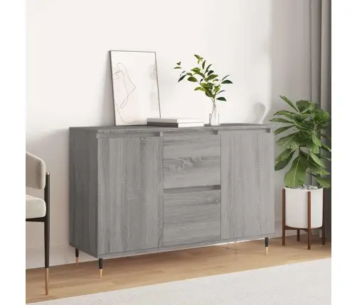 Kumode, Pelēka Ozolkoka, 104X35X70 Cm, Inženierijas Koks Vidaxl