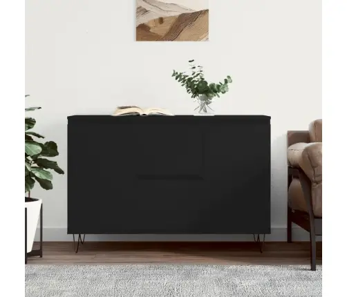 Puhvetkapp, Must, 101,5 X 35 X 70 cm Tehispuit