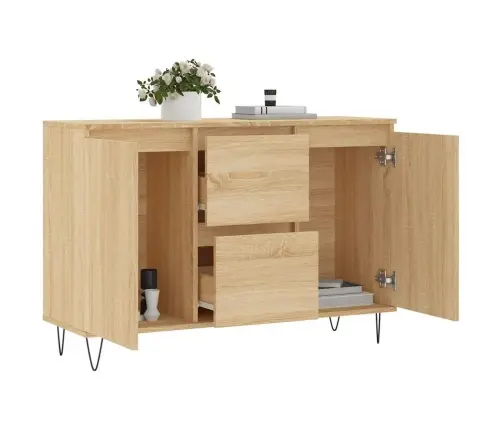 Šoninė Spintelė, Sonoma Ąžuolo, 101,5X35X70cm Apdirbta Mediena