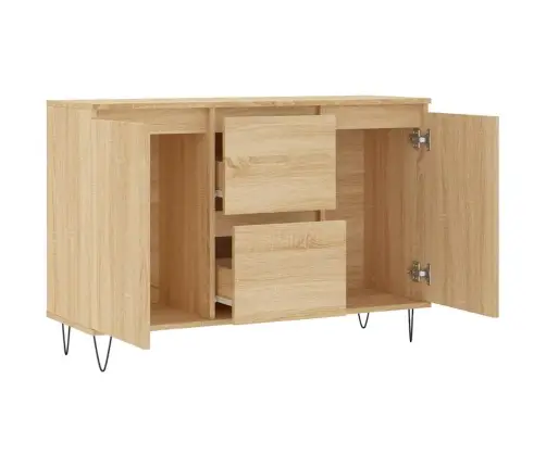 Šoninė Spintelė, Sonoma Ąžuolo, 101,5X35X70cm Apdirbta Mediena