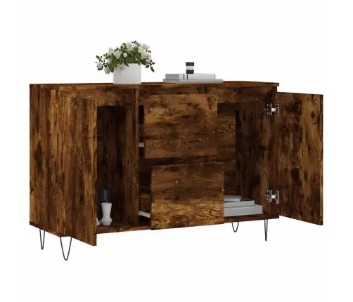 Kumode, Ozolkoka Krāsa, 104X35X70 Cm, Inženierijas Koks Vidaxl