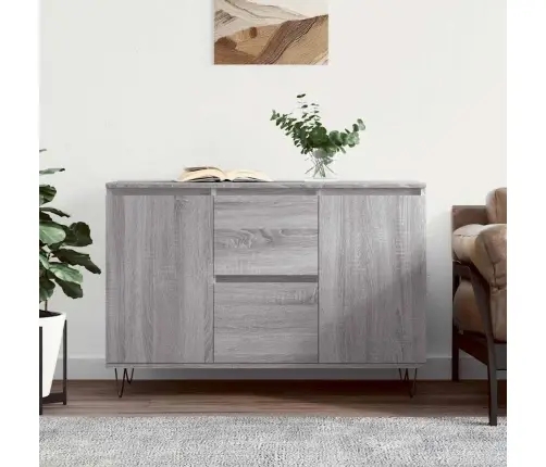 Šoninė Spintelė, Pilka Ąžuolo, 101,5X35X70cm Apdirbta Mediena