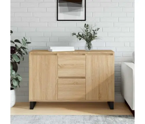 Kumode, Ozolkoka Krāsā, 101,5X35X70 Cm, Inženierijas Koks Vidaxl