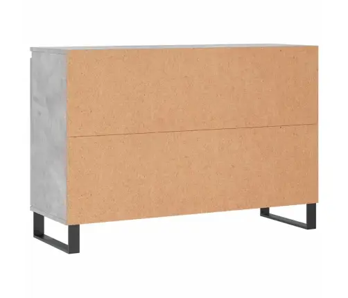 Kumode, Betona Pelēka, 101,5X35X70 Cm, Inženierijas Koks Vidaxl