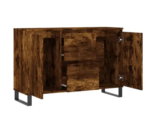 Šoninė Spintelė, Dūminio Ąžuolo, 101,5X35X70cm Apdirbta Mediena