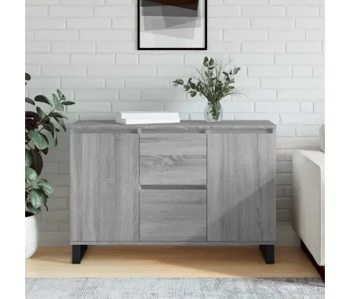 Šoninė Spintelė, Pilka Ąžuolo, 101,5X35X70cm Apdirbta Mediena