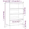 Augstais Skapītis, Betonpelēks, 57X35X90 Cm, Inženierijas Koks Vidaxl Augstais Skapītis, Betonpelēks, 57X35X90 Cm, Inženierijas Koks Vidaxl