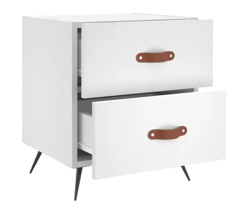 Naktsskapīši, 2 Gab., Balti, 40X35X47,5 Cm, Inženierijas Koks Vidaxl