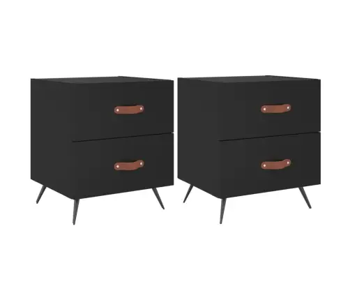 Öökapid 2 Tk, Must, 40 X 35 X 47,5 cm Tehispuit