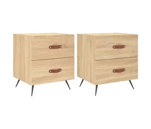 Öökapid 2 Tk, Sonoma Tamm, 40 X 35 X 47,5 cm Tehispuit