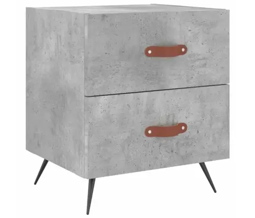 Naktsskapītis, Betona Pelēks, 40X35X47,5 Cm, Inženierijas Koks Vidaxl