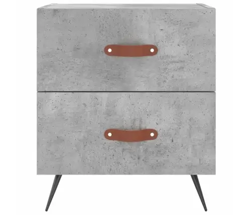 Naktsskapītis, Betona Pelēks, 40X35X47,5 Cm, Inženierijas Koks Vidaxl