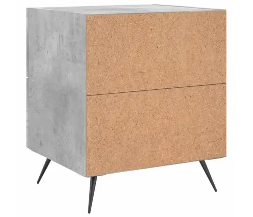 Naktsskapītis, Betona Pelēks, 40X35X47,5 Cm, Inženierijas Koks Vidaxl