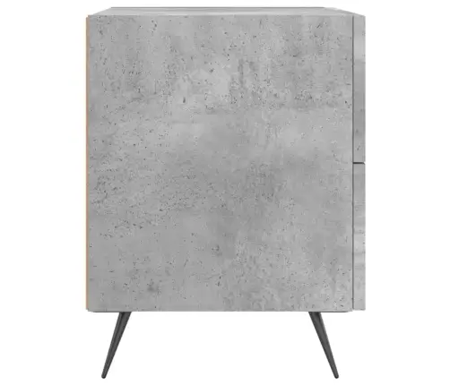 Naktinės Spintelės, 2Vnt., Betono Pilkos, 40X35X47,5cm Mediena